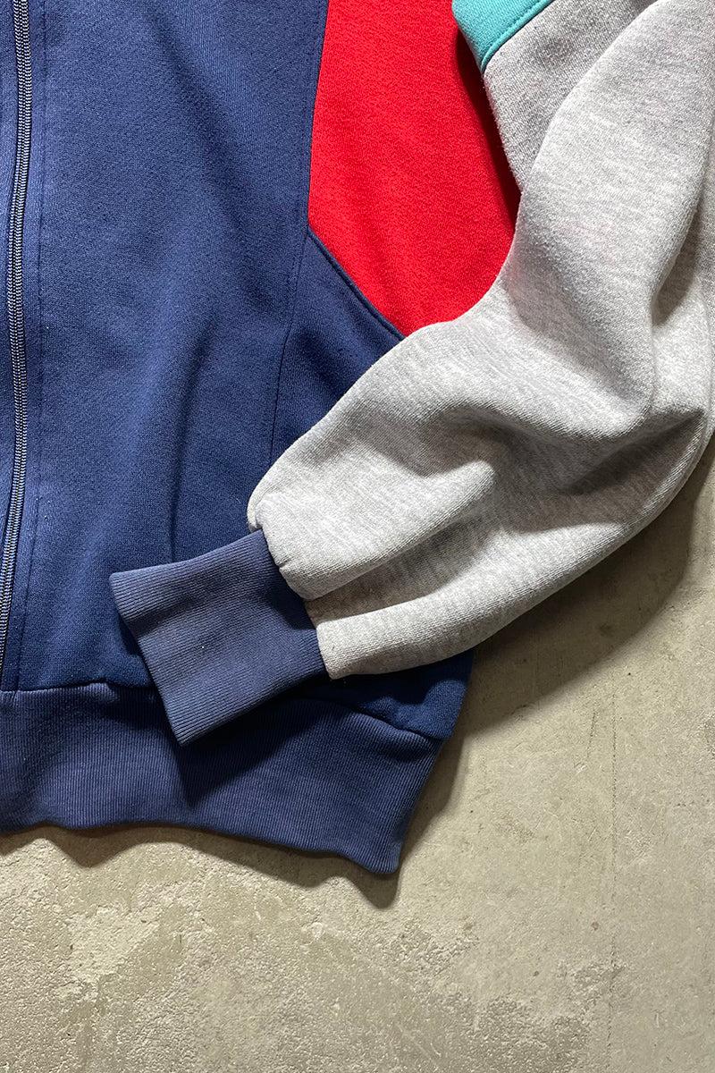 80'S ZIP SWEAT HOODIE / MULTI [SIZE: M USED]