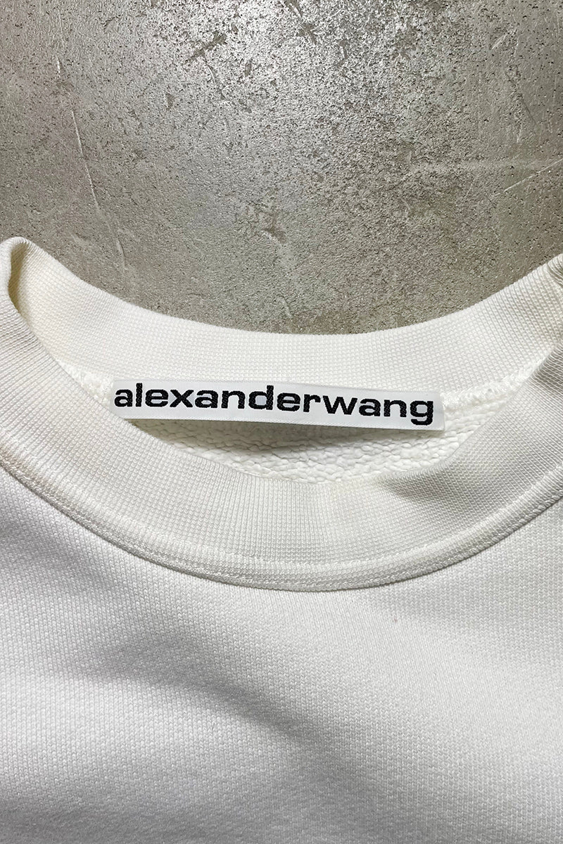 LOGO SWEATSHIRT / WHITE [SIZE: XS USED]