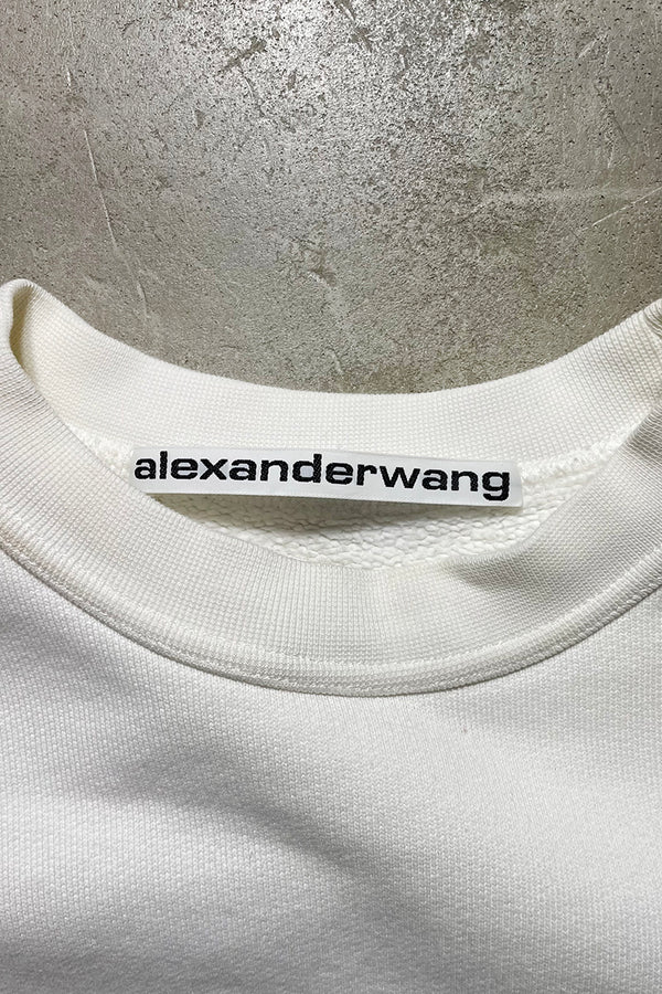 LOGO SWEATSHIRT / WHITE [SIZE: XS USED]