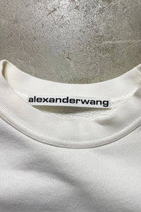 LOGO SWEATSHIRT / WHITE [SIZE: XS USED]