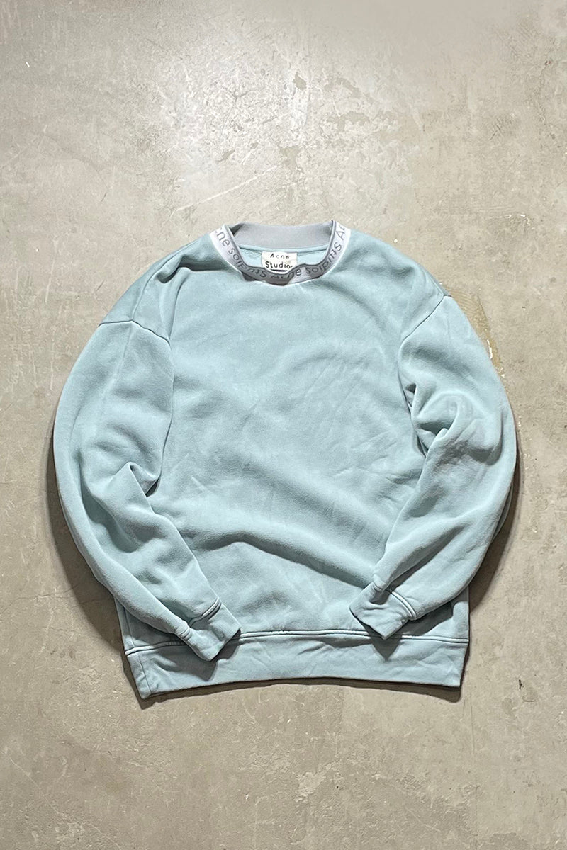 LOGO MOCKNECK SWEATSHIRT / BLUE [SIZE: S USED]