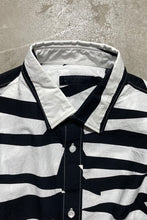 画像をギャラリービューアに読み込む, MADE IN ITALY L/S ZEBRA PATTERN SHIRT / BLACK [SIZE: M USED]
