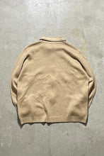 画像をギャラリービューアに読み込む, MADE IN ITALY 90&#39;S ZIP KNIT WOOL JACKET / BEIGE [SIZE: L USED]
