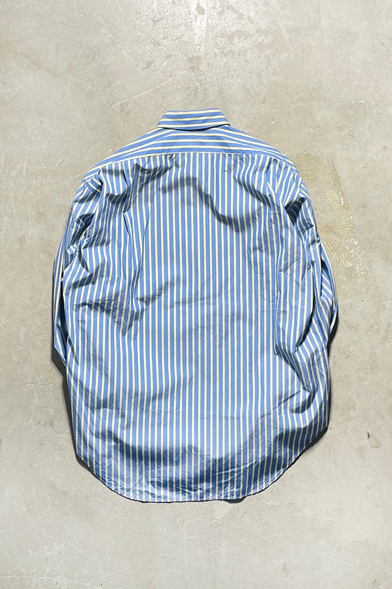 90'S L/S STRIPE SHIRT / BLUE [SIZE: S DEADSTOCK/NOS]
