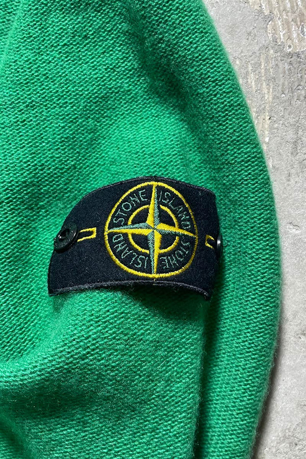 MADE IN ITALY 22'S WOOL KNIT SWEATER / GREEN [SIZE: S USED]