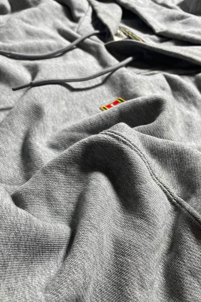 NIKE TENNIS LOGO SWEAT HOODIE / GREY [SIZE: M USED]