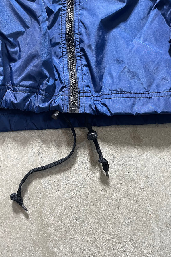 90'S ZIP HOODIE NYLON JACKET / NAVY [SIZE: L USED]