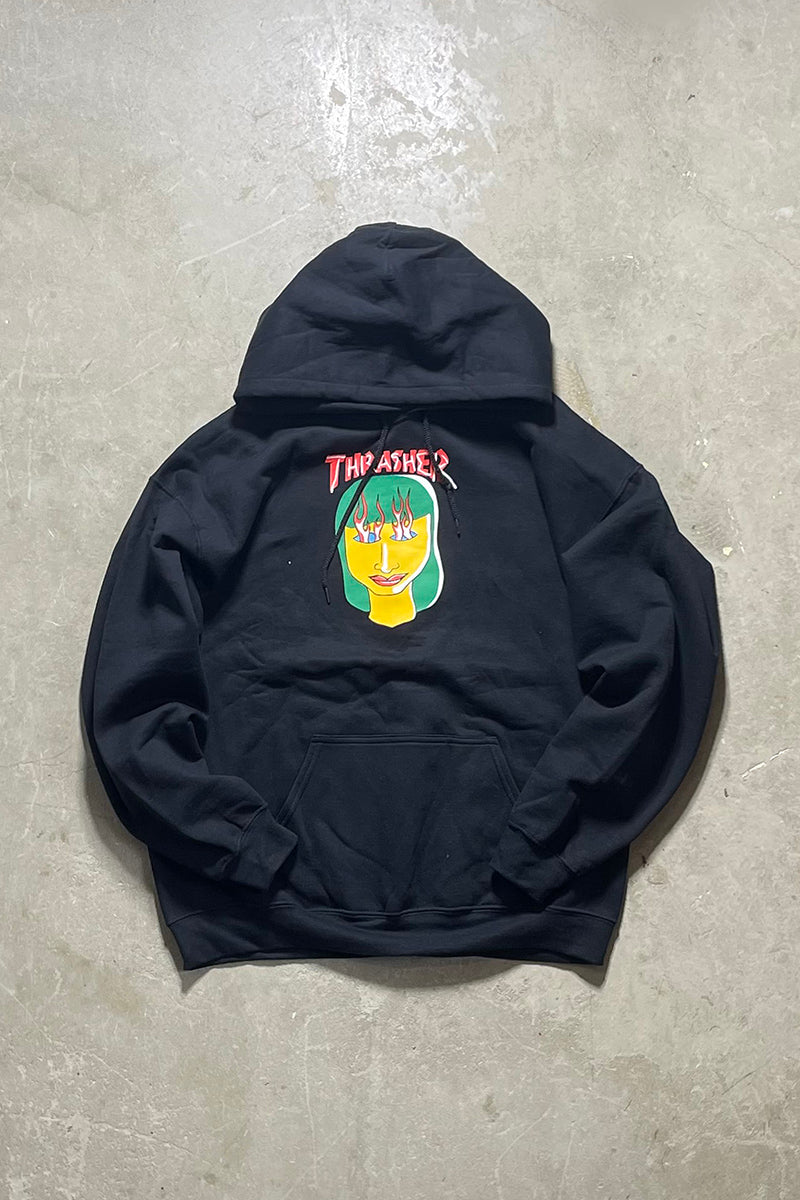 GONZ FACE SWEAT HOODIE / BLACK [SIZE: L DEADSTOCK/NOS]