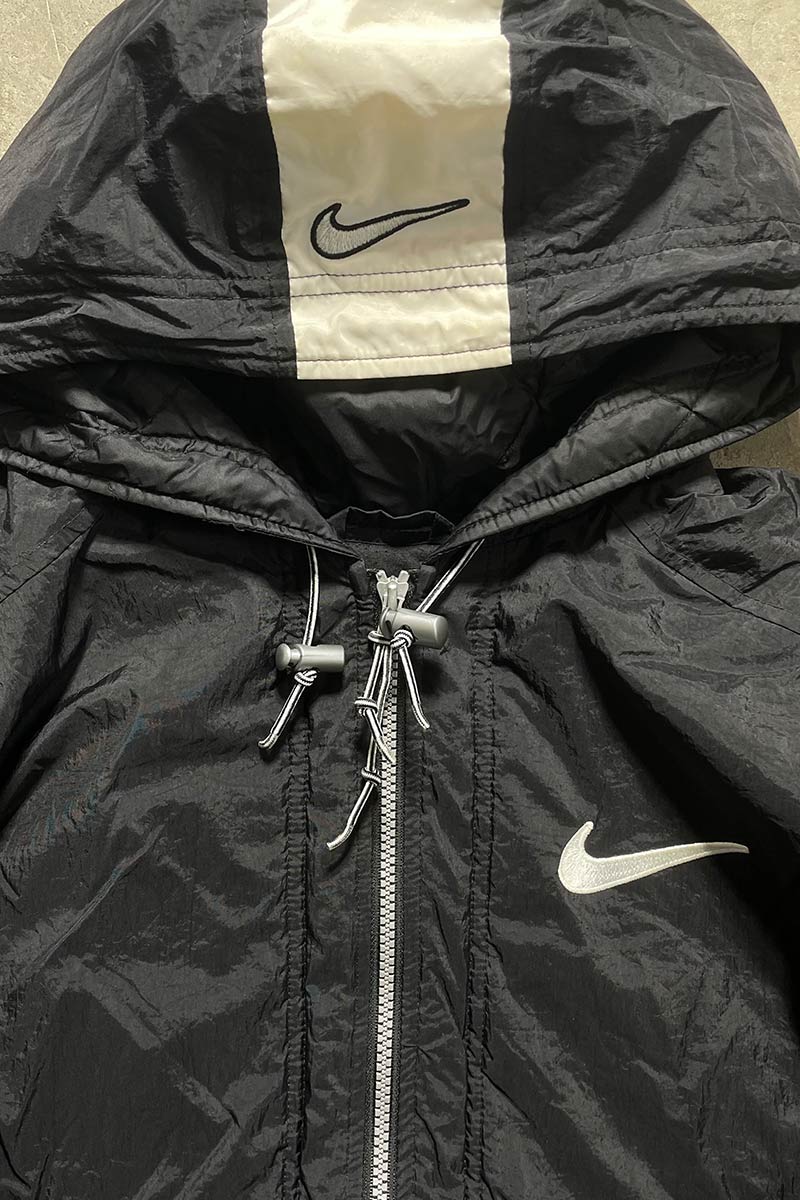 90'S HOODIE PUFF JACKET / BLACK [SIZE: S USED]
