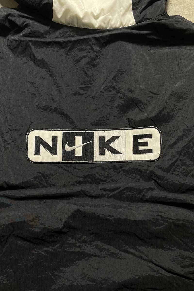 90'S HOODIE PUFF JACKET / BLACK [SIZE: S USED]