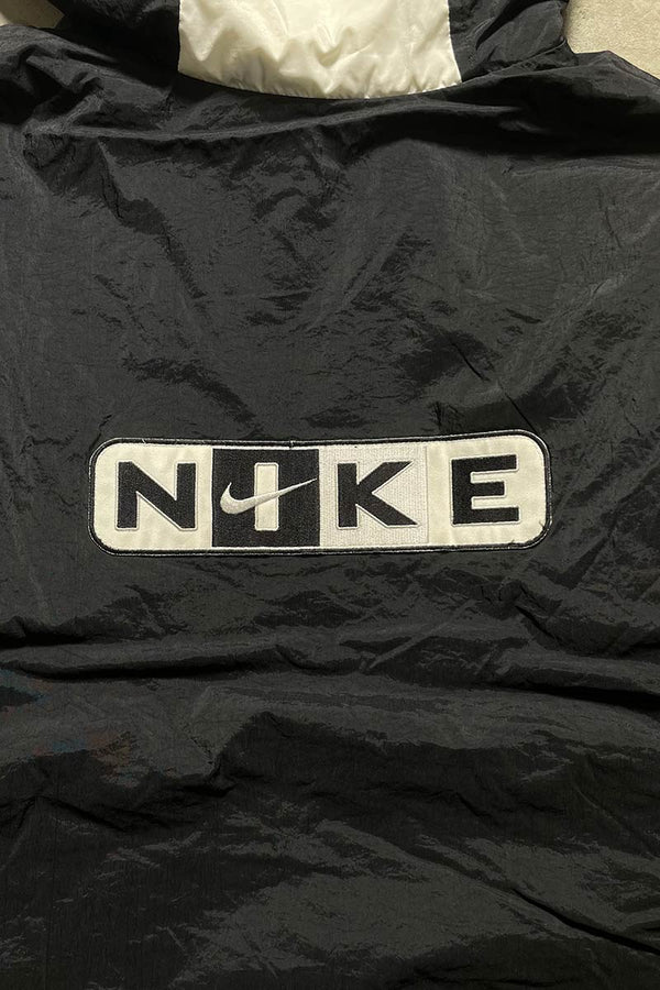 90'S HOODIE PUFF JACKET / BLACK [SIZE: S USED]