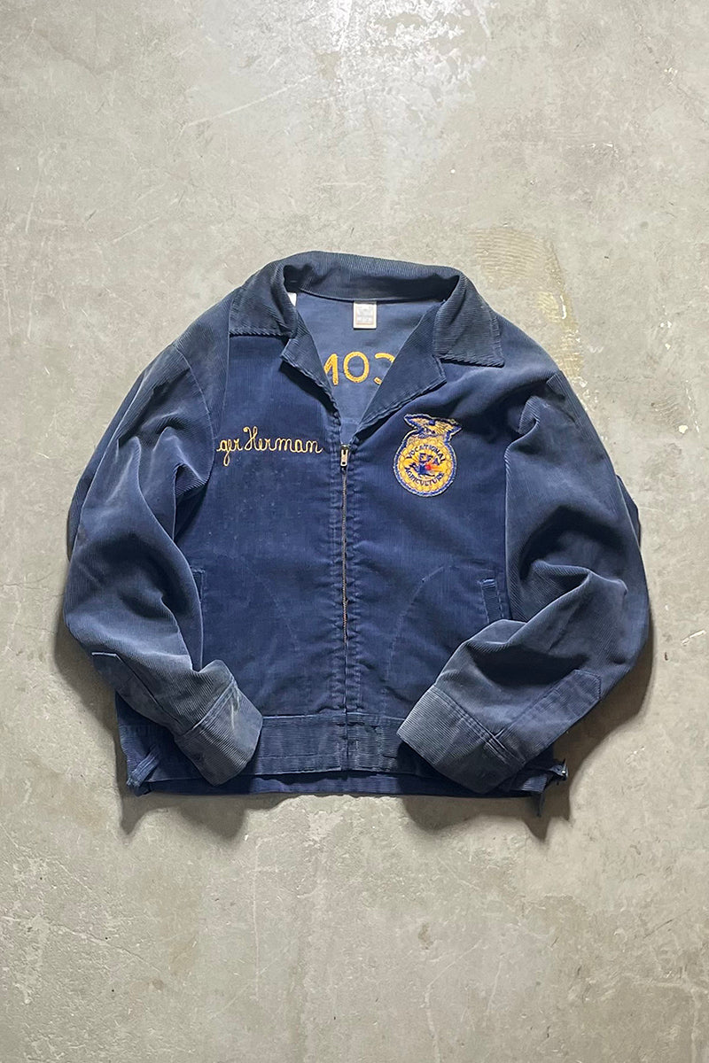 MADE IN USA 70'S FFA JACKET LOT100 MISCONSIN / NAVY [SIZE: 44 USED]