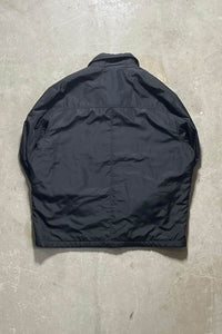 Y2K EARLY 00'S ZIP UP NYLON PUFF JACKET / BLACK [SIZE: XL USED]