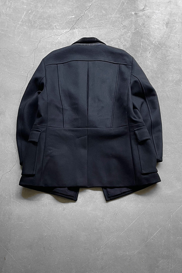MADE IN ITALY 13AW WOOL NAPOLEON COAT / BLACK [SIZE: 54 USED]