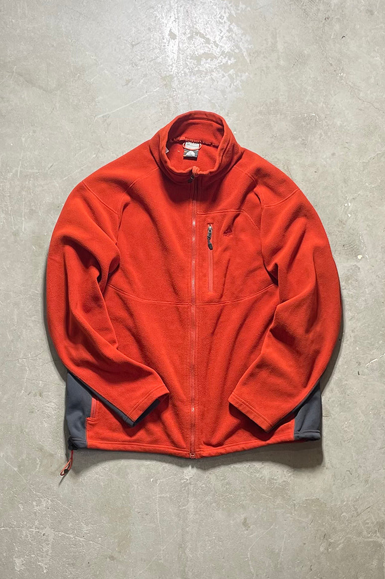 Y2K EARLY 00'S ZIP FLEECE JACKET / ORANGE [SIZE: XL USED]