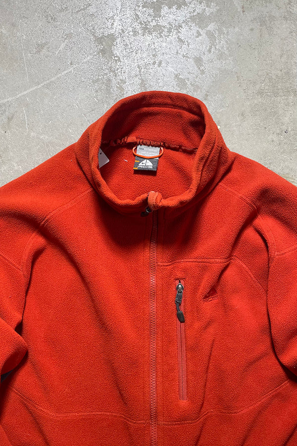 Y2K EARLY 00'S ZIP FLEECE JACKET / ORANGE [SIZE: XL USED]