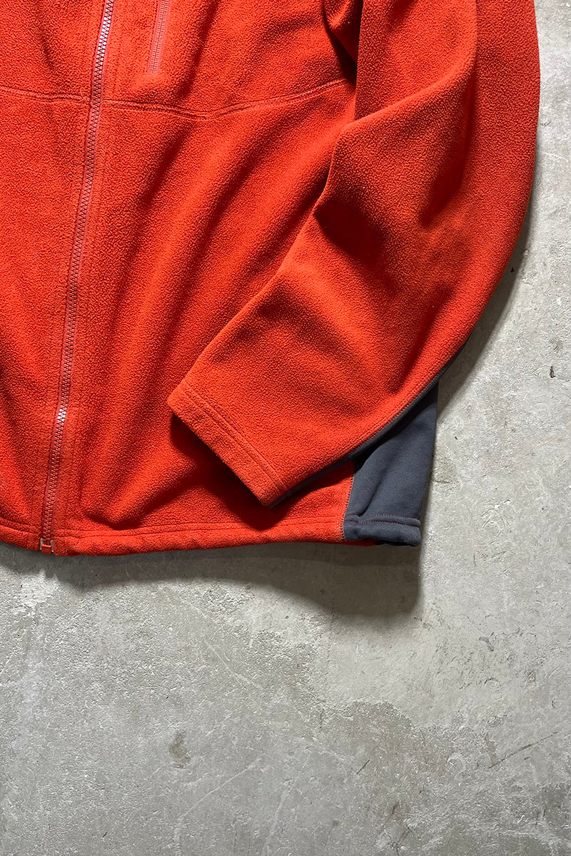 Y2K EARLY 00'S ZIP FLEECE JACKET / ORANGE [SIZE: XL USED]