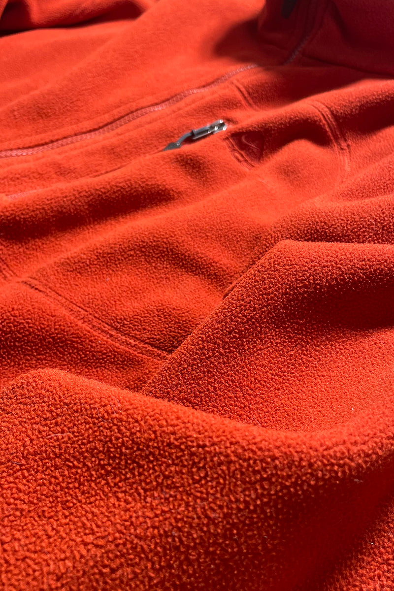 Y2K EARLY 00'S ZIP FLEECE JACKET / ORANGE [SIZE: XL USED]