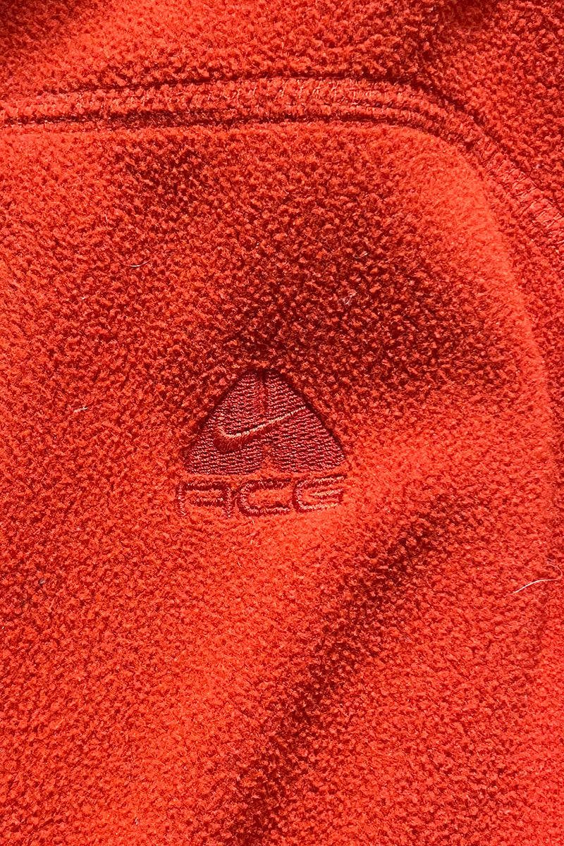 Y2K EARLY 00'S ZIP FLEECE JACKET / ORANGE [SIZE: XL USED]