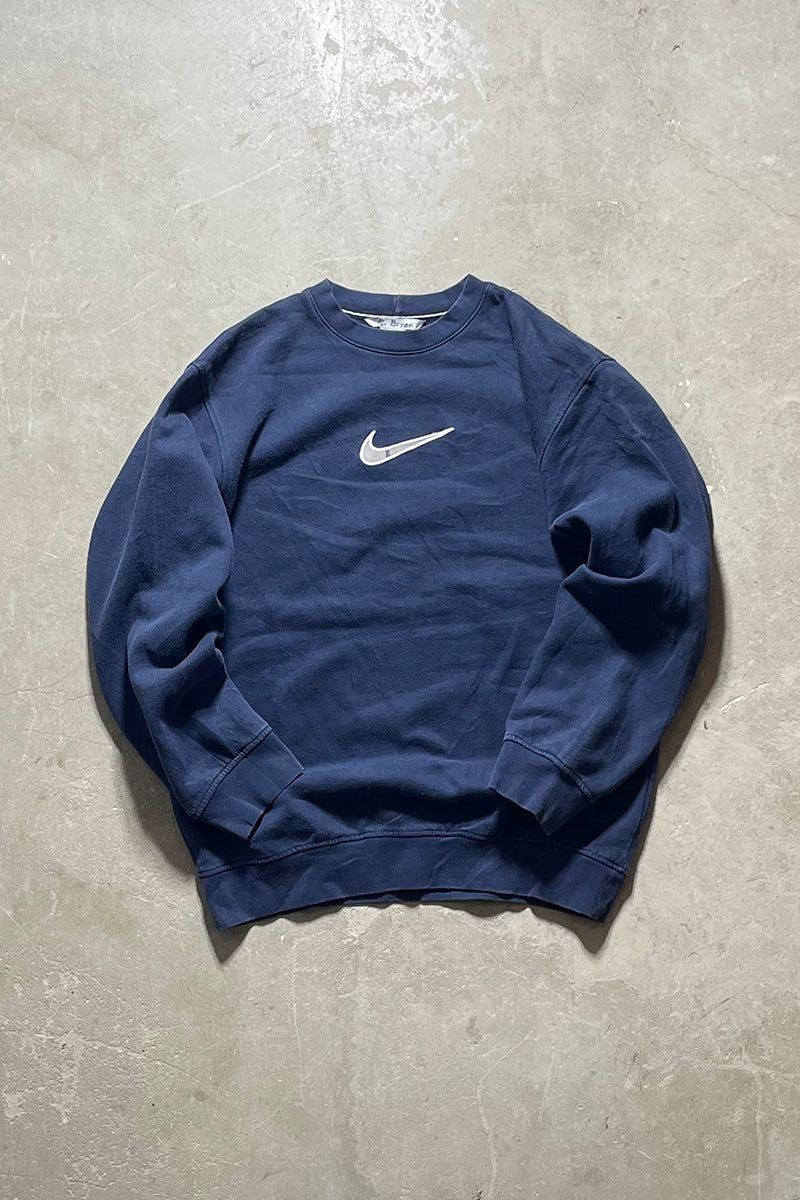 Y2K EARLY 00'S LOGO SWEATSHIRT / NAVY [SIZE: L USED]