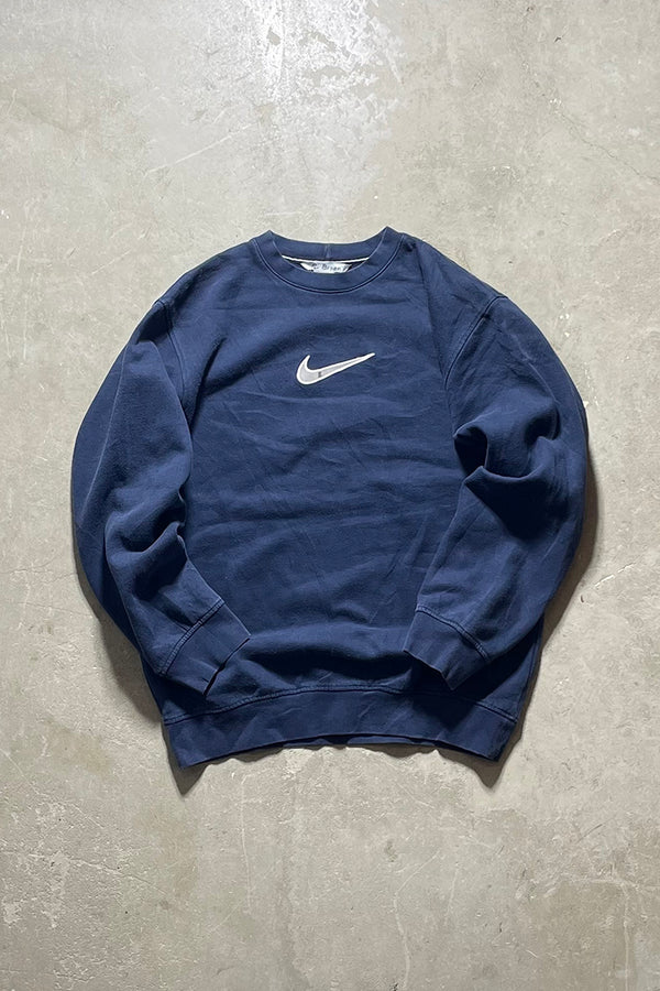 Y2K EARLY 00'S LOGO SWEATSHIRT / NAVY [SIZE: L USED]