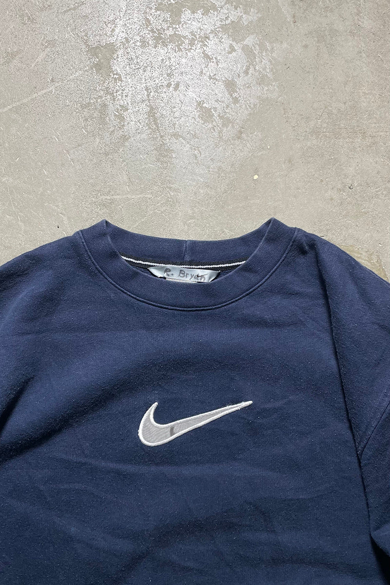 Y2K EARLY 00'S LOGO SWEATSHIRT / NAVY [SIZE: L USED]