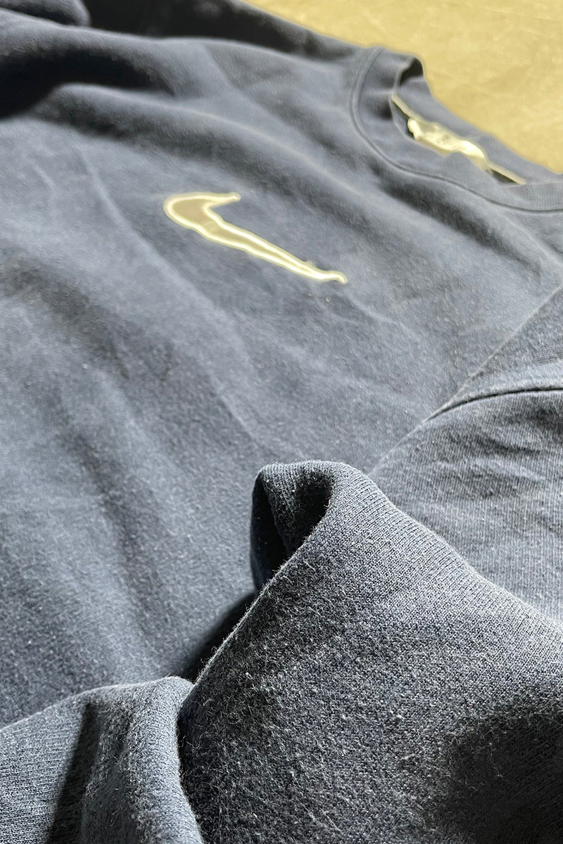 Y2K EARLY 00'S LOGO SWEATSHIRT / NAVY [SIZE: L USED]