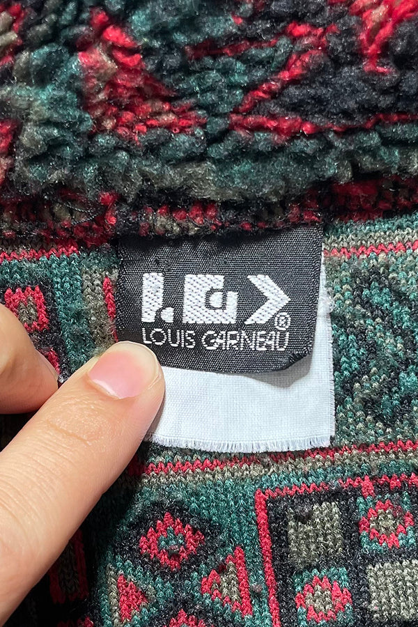 Y2K EARLY 00'S HALF ZIP PULLOVER FLEECE JACKET / MULTI [SIZE: S USED]