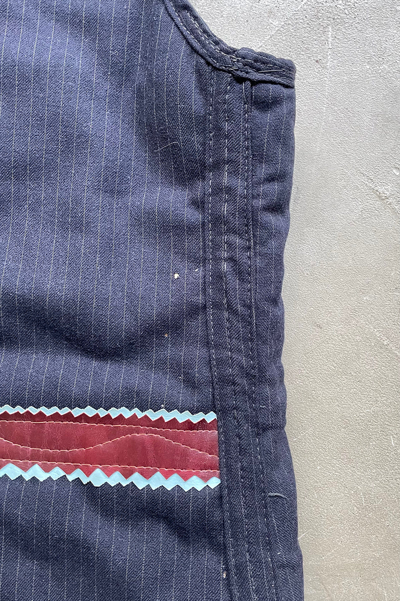 70-80s WOOL BOA VEST / NAVY [SIZE: XL USED]