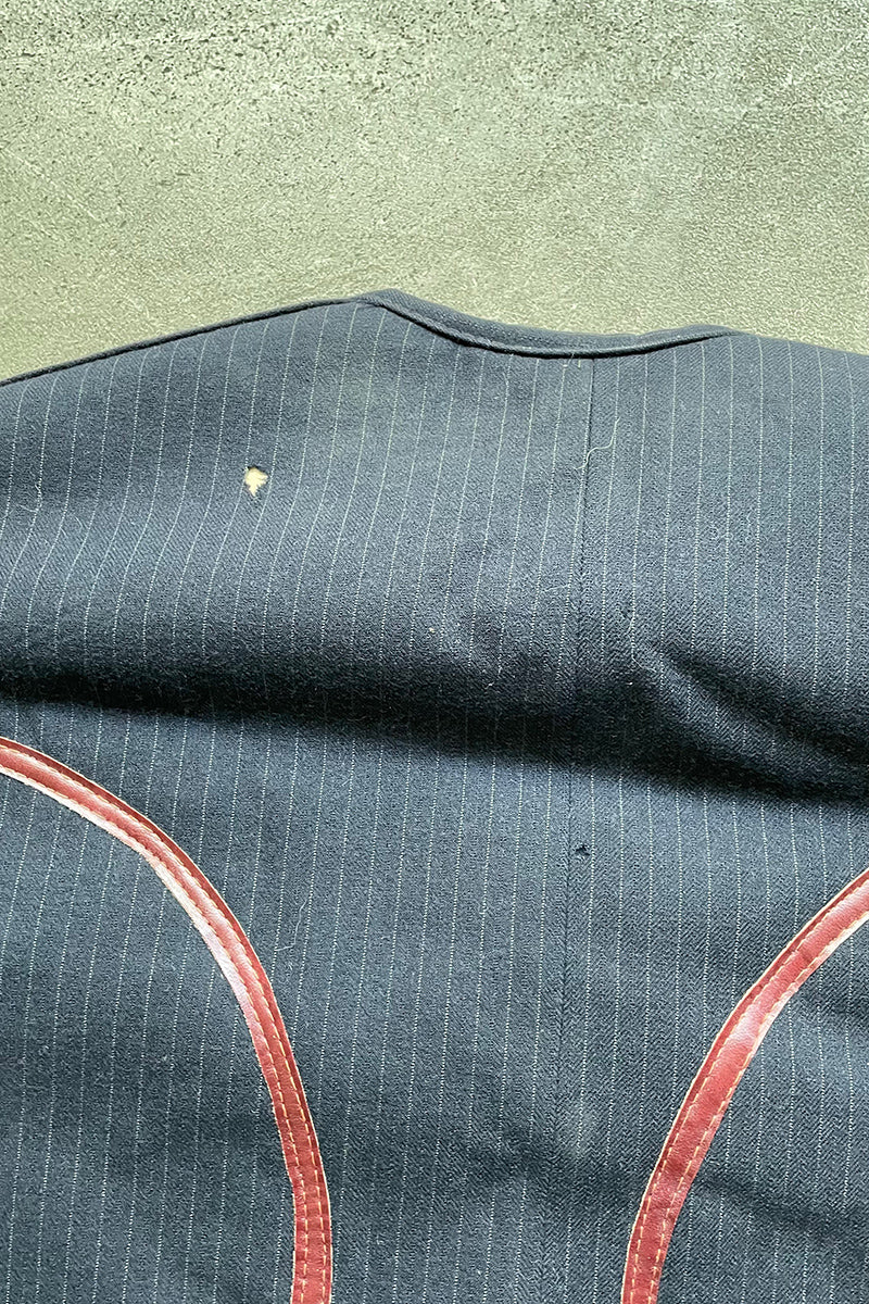 70-80s WOOL BOA VEST / NAVY [SIZE: XL USED]