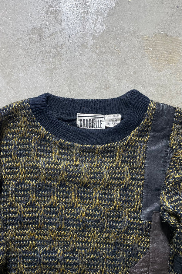 80'S ACRYLIC SWEATER / YELLOW [SIZE: M USED]