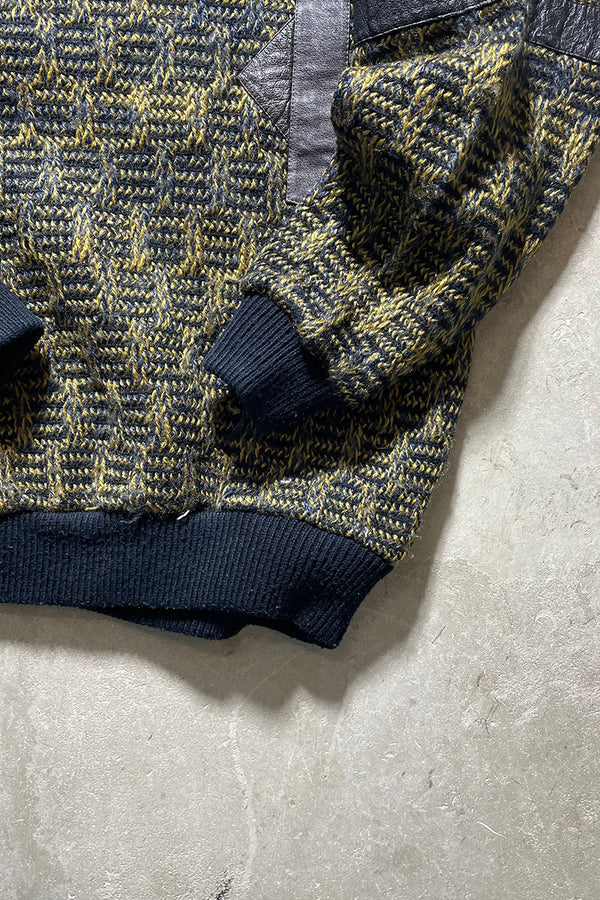 80'S ACRYLIC SWEATER / YELLOW [SIZE: M USED]