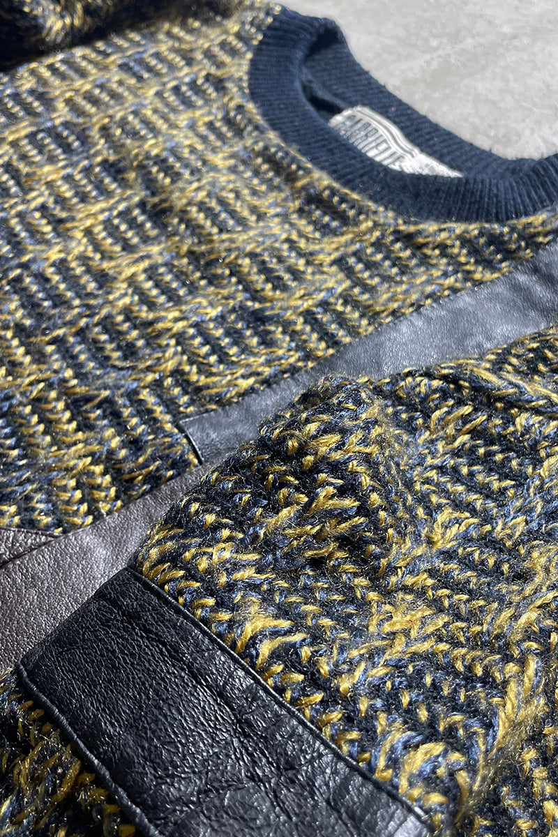 80'S ACRYLIC SWEATER / YELLOW [SIZE: M USED]