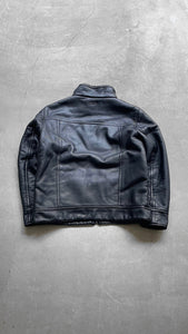 VEGAN LEATHER BOA JACKET / BLACK [SIZE: L USED]