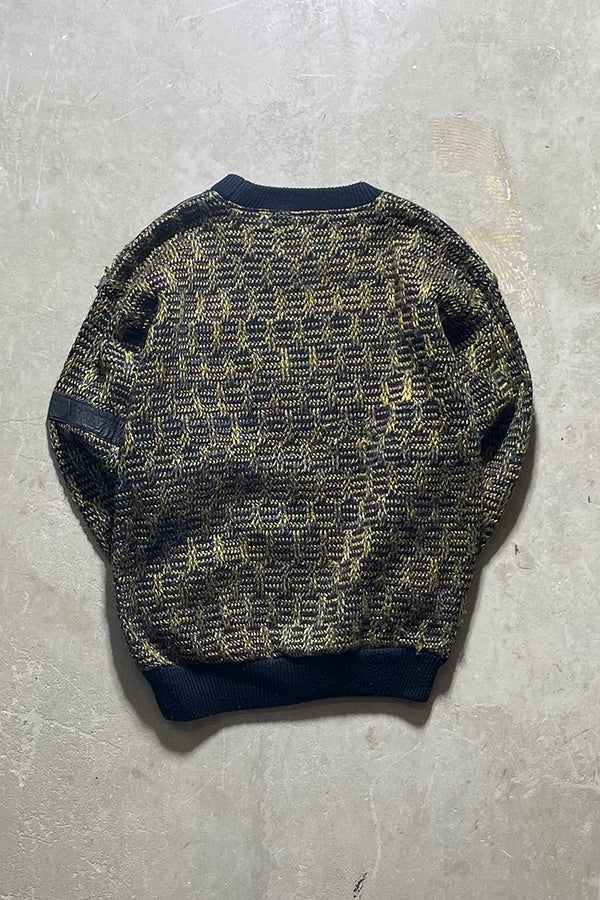 80'S ACRYLIC SWEATER / YELLOW [SIZE: M USED]