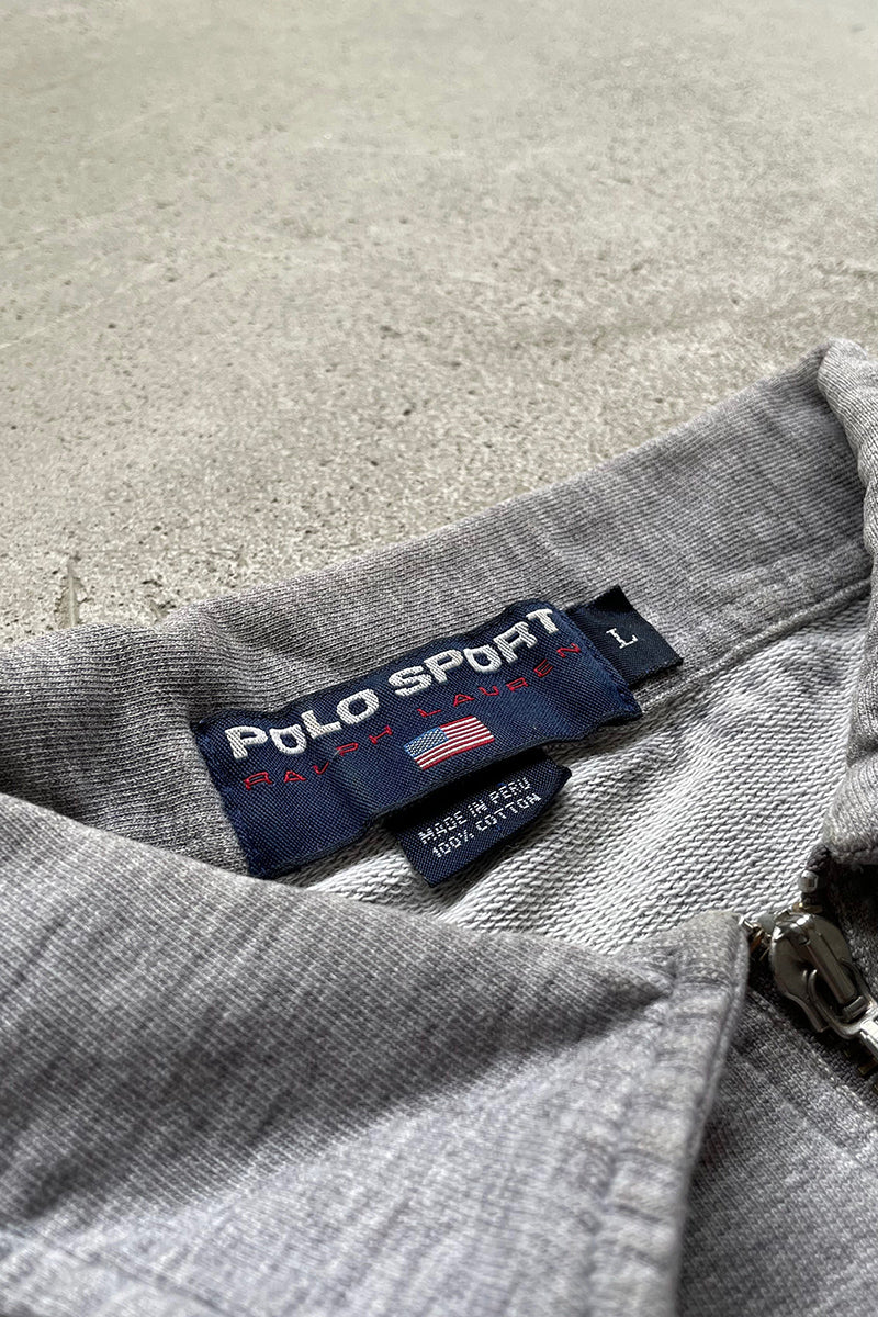 Y2K EARLY 00'S HALF ZIP SWEATSHIRT / GREY [SIZE: L USED]