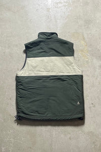 Y2K EARLY 00'S REVERSIBLE VEST / GREEN [SIZE: L USED]