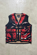 画像をギャラリービューアに読み込む, BETTER HALF KNITTED UTILITY VEST / PATTERN [SIZE: M DEADSTOCK/NOS]
