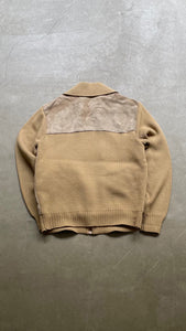 80'S WOOL SUEDE ZIP JACKET  / BEIGE [SIZE: M USED]