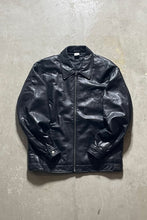 画像をギャラリービューアに読み込む, Y2K EARLY 00&#39;S ZIP UP LEATHER JACKET / BLACK [SIZE: S USED]
