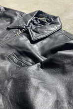 画像をギャラリービューアに読み込む, Y2K EARLY 00&#39;S ZIP UP LEATHER JACKET / BLACK [SIZE: S USED]
