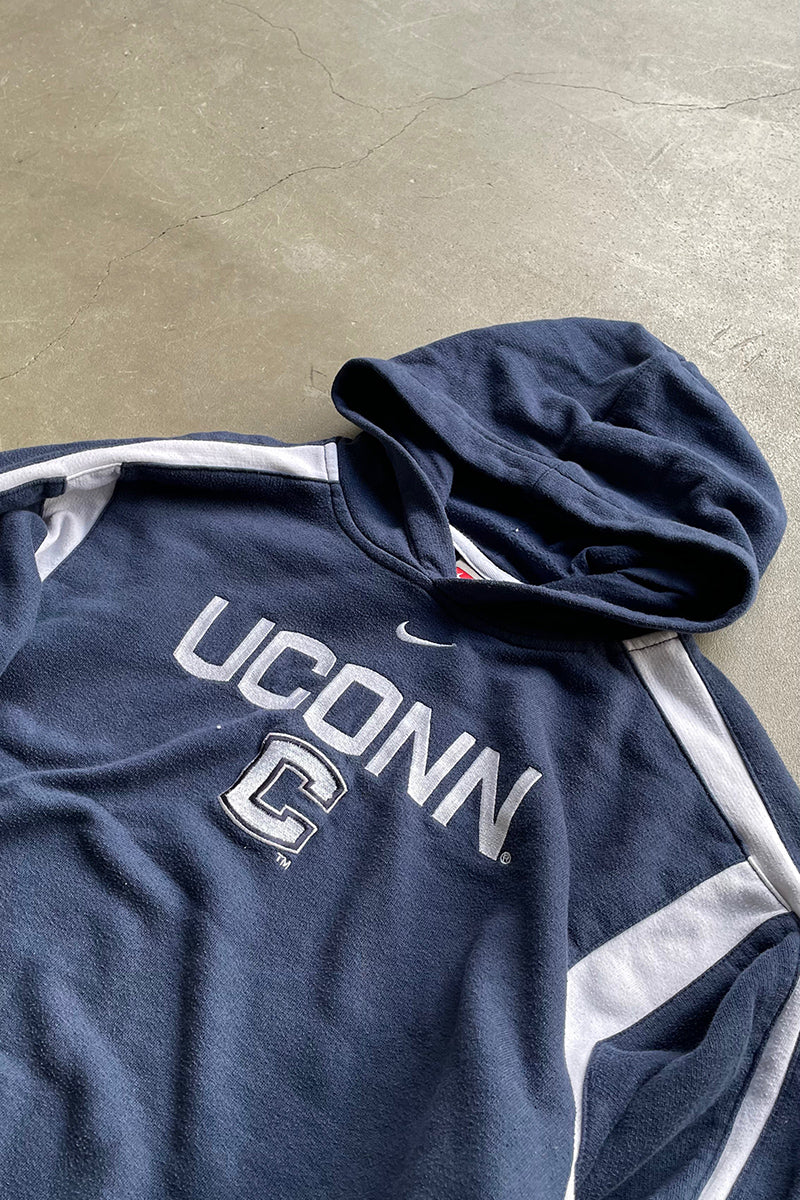 Y2K EARLY 00'S SWEAT HOODIE / NAVY [SIZE: XL USED]