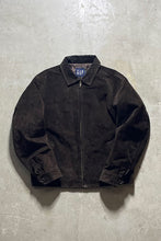 画像をギャラリービューアに読み込む, 90&#39;S ZIP UP SUEDE LEATHER JACKET / BROWN [SIZE: M USED]
