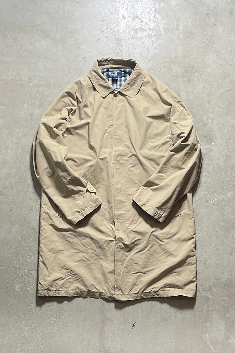 90s Balmacaan Coat / Beige [Size: L Used]