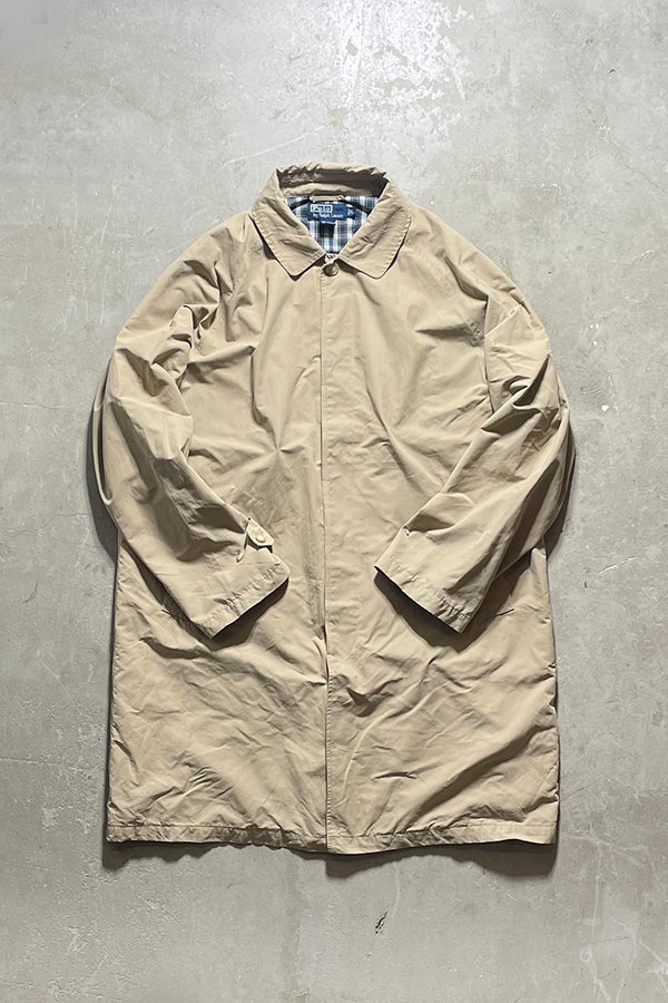 90s Balmacaan Coat / Beige [Size: L Used]