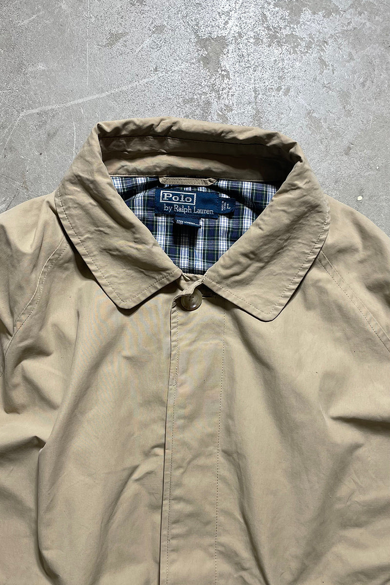 90s Balmacaan Coat / Beige [Size: L Used]