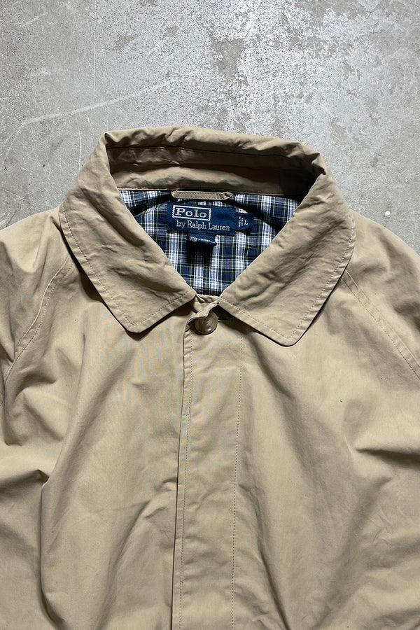 90s Balmacaan Coat / Beige [Size: L Used]