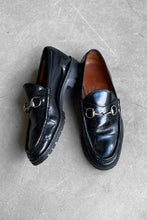 画像をギャラリービューアに読み込む, MADE IN ITALY LEATHER HOUSE BIT LEATHER LOAFERS / BLACK [SIZE: 27.5cm USED]
