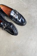 画像をギャラリービューアに読み込む, MADE IN ITALY LEATHER HOUSE BIT LEATHER LOAFERS / BLACK [SIZE: 27.5cm USED]
