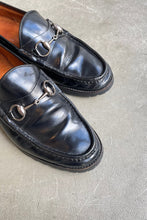 画像をギャラリービューアに読み込む, MADE IN ITALY LEATHER HOUSE BIT LEATHER LOAFERS / BLACK [SIZE: 27.5cm USED]
